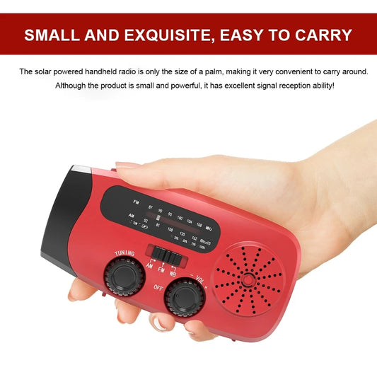 Stay Prepared with the Multifunctional Solar Hand Crank Emergency Radio