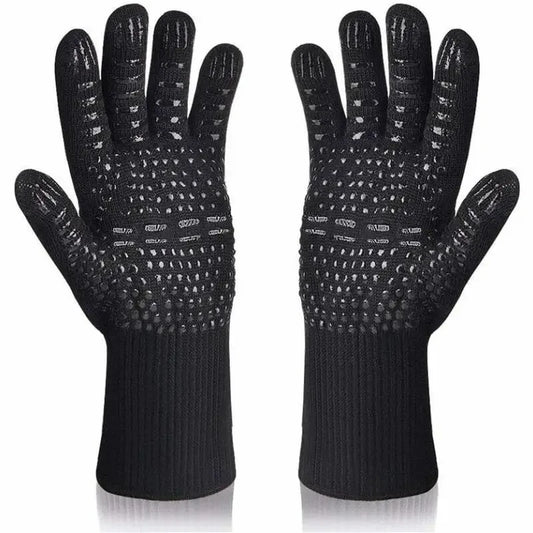 1472°F Heat Resistant Oven Mitts – Silicone BBQ & Grilling Gloves