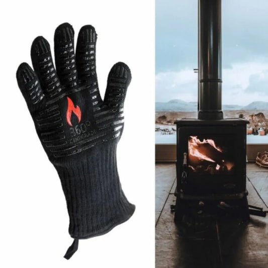 Heat-Resistant Gloves for Safe Fireplace and Stove Handling