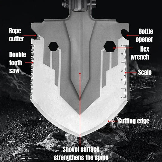 Outdoor Multifunctional Folding Shovel – Essential Survival Gear
