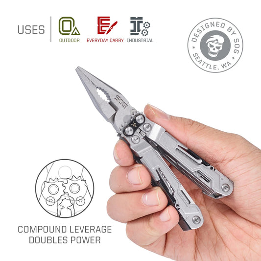 SOG PowerPint 18-in-1 Tactical Multi-Tool – Compact EDC Gear for Adventurers