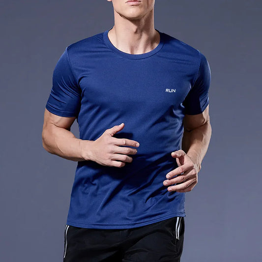 High Quality Polyester Men's Quick Dry Running T-Shirt – Perfect for Fitness and Training