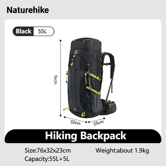 Naturehike Camping Backpacks – 55L Waterproof Hiking Trekking Packs