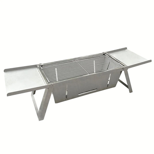 Stainless Steel Folding Barbecue Grill – Portable &amp; Smokeless Outdoor Cooking