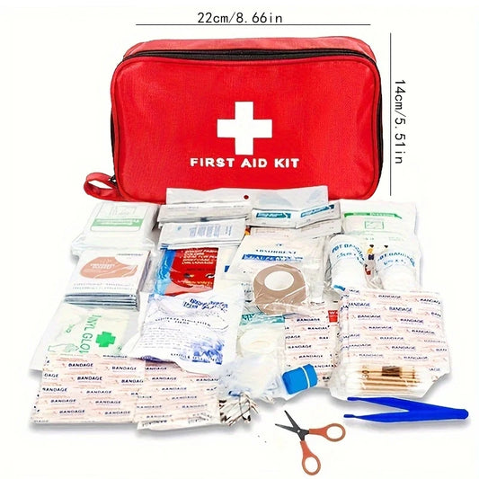 Essential Family Car Travel First Aid Kit – 198 Pieces for All Occasions