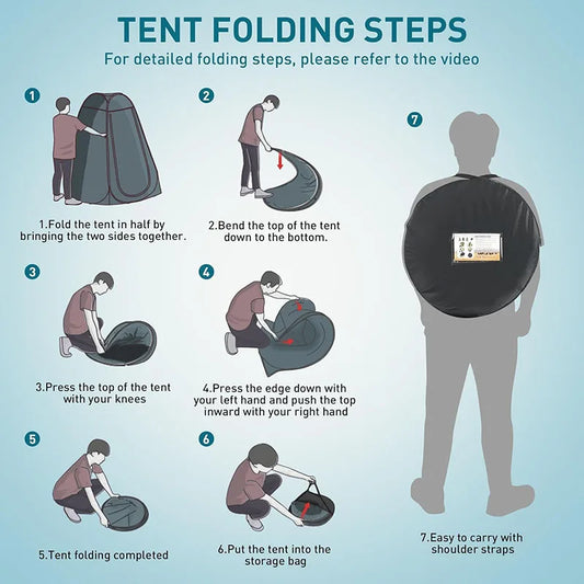 Portable Pop-Up Toilet Tent – Privacy Shelter for Camping &amp; Outdoor Travel