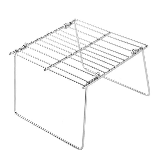 Stainless Steel BBQ Rack – Compact &amp; Portable Grill for Outdoor Adventures