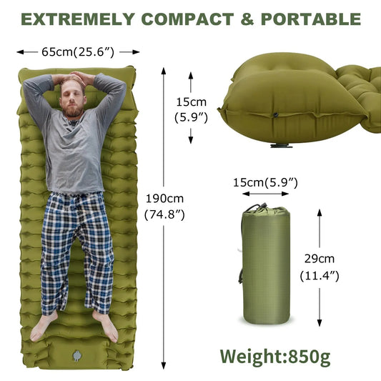 WESTTUNE Outdoor Camping Inflatable Mattress – Comfort for Travel &amp; Adventure