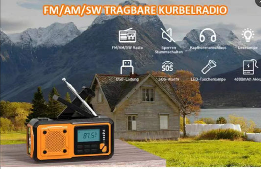 5000mAh/18500mWh Emergency Hand Crank Radio – Stay Prepared Anytime