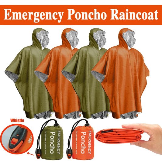 Emergency Rain Poncho Thermal Blanket – Essential Survival Gear