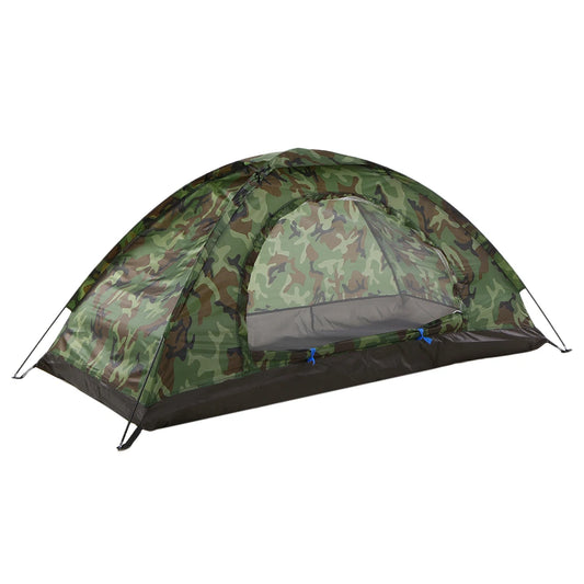 Portable Camouflage Camping Tent – Waterproof &amp; Windproof for Outdoor Adventures