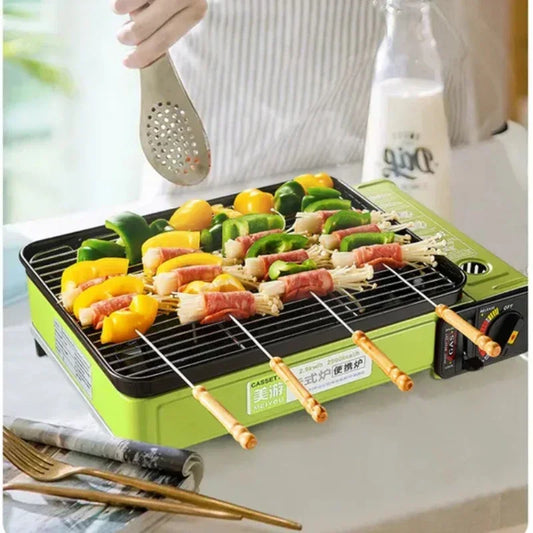 Portable Barbecue Stove – Smokeless Grill &amp; Dual-Purpose Gas Oven