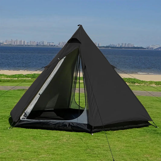 Ultralight Pyramid 4 Person Camping Tent – Spacious Teepee for Outdoor Adventures