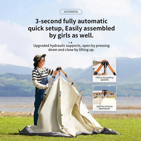 Outdoor Folding Tent – Quick Setup for 3-4 People, Perfect for Camping