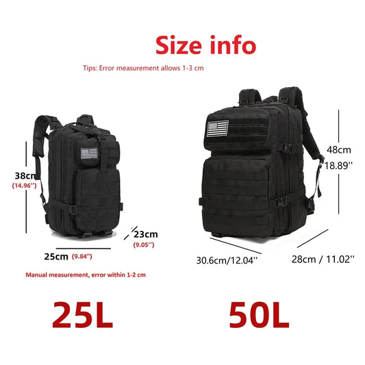 50L Travel Backpack for Men – Waterproof Hiking &amp; Camping Bag