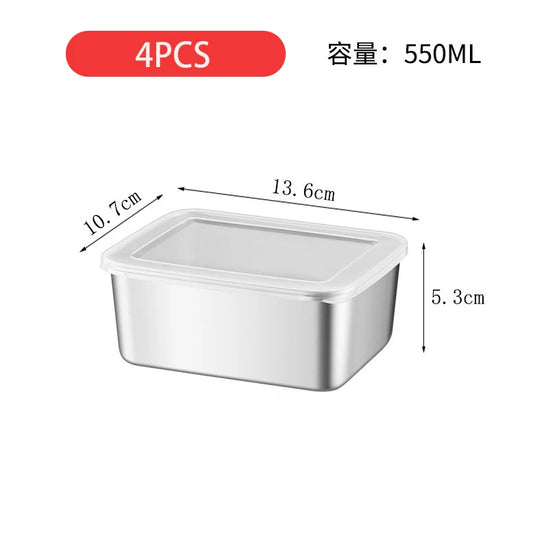 Durable Stainless Steel Food Storage Pan with Lid for Commercial Use