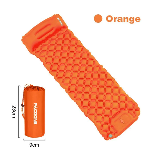 Outdoor Camping Inflatable Mattress – Ultralight Air Mat with Built-In Pump