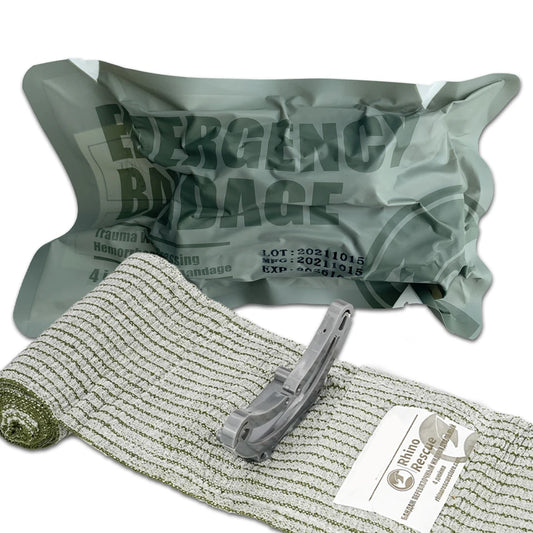 RHINO RESCUE 4/6" Israeli Style Emergency Bandage – Tactical First Aid Essential