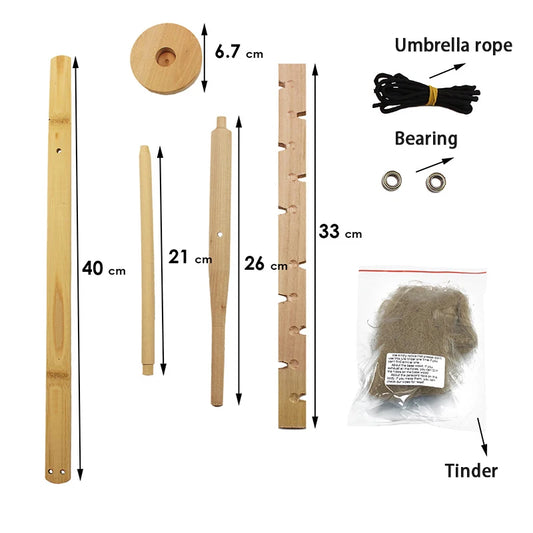 Bow Drill Friction Fire Starter Kit – Essential Survival Tool for Outdoor Adventures