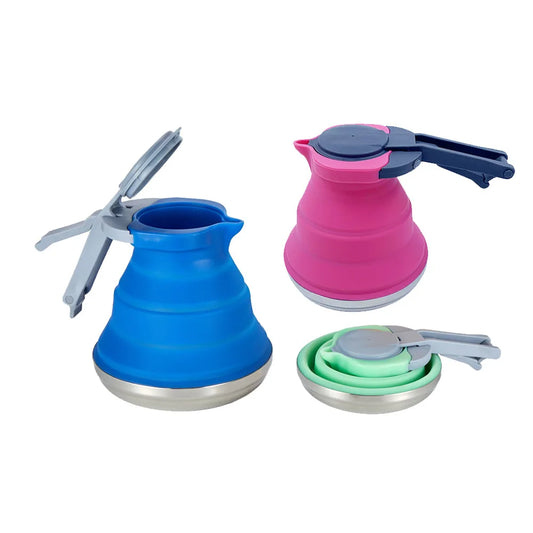 Easy Carry Silicone Folding Kettle with Steel Bottom – 1.5L Capacity