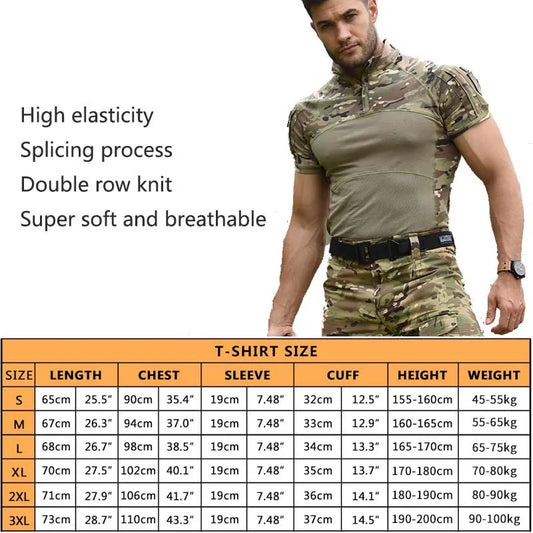 Tactical T-Shirt for Men – Ideal for Airsoft, Paintball, and Outdoor Activities