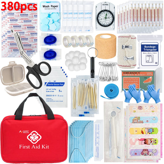 First Aid Kit 26-401 Piece Tactical Emergency Kit for Survival