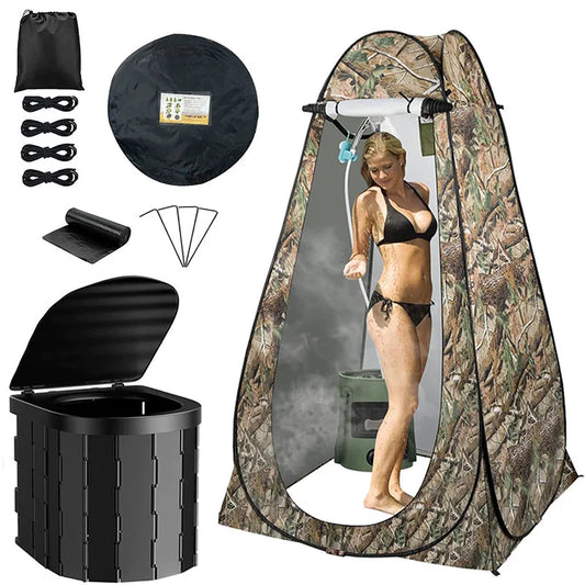 Portable Pop-Up Toilet Tent – Privacy Shelter for Camping &amp; Outdoor Travel