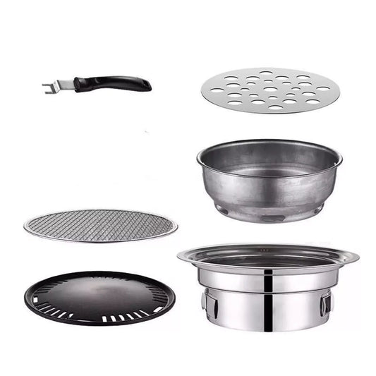 Japanese / Korean Style Stainless Steel Hibachi BBQ Grill – Portable and Versatile
