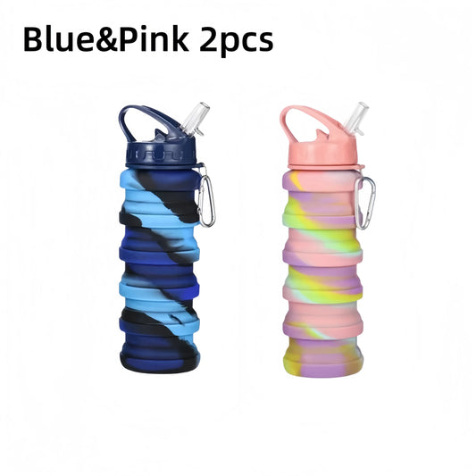 Food Grade Silicone Foldable Water Bottle – Perfect for Sports and Travel
