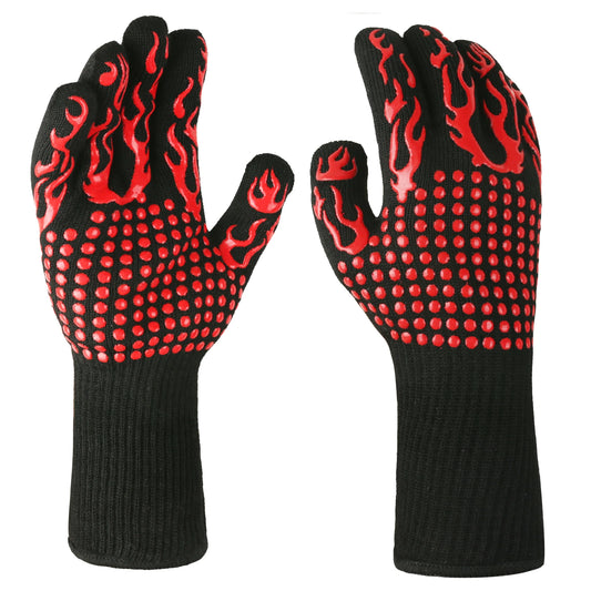 Flame Retardant Non-slip BBQ Fire Gloves – Ultimate Heat Protection