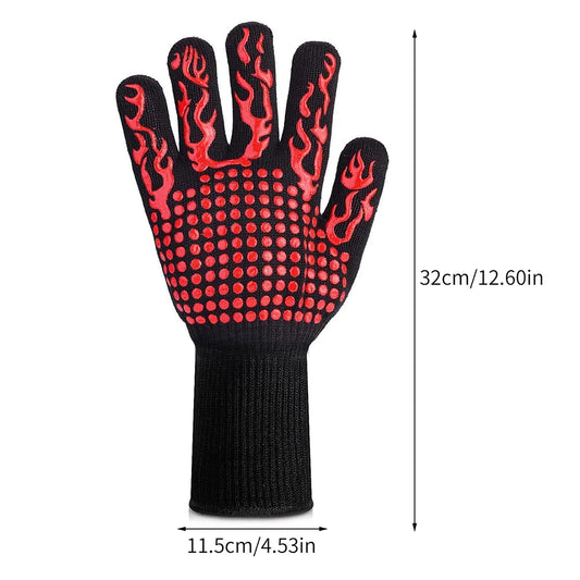 BBQ Grill Gloves – High Temperature Resistance Oven Mitts for Safe Grilling