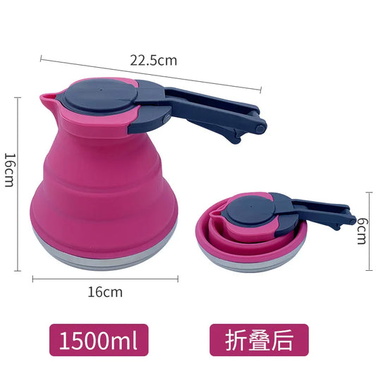 Outdoor Portable Silicone Kettle – Foldable and Collapsible Design