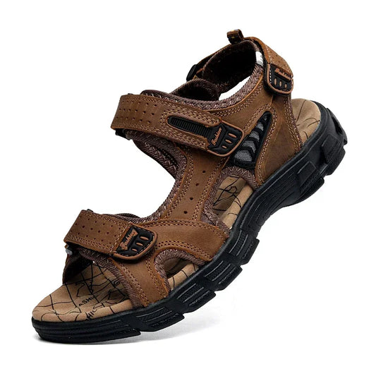 Genuine Leather Men's Sandals – High-Quality Summer Footwear for Leisure &amp; Hiking