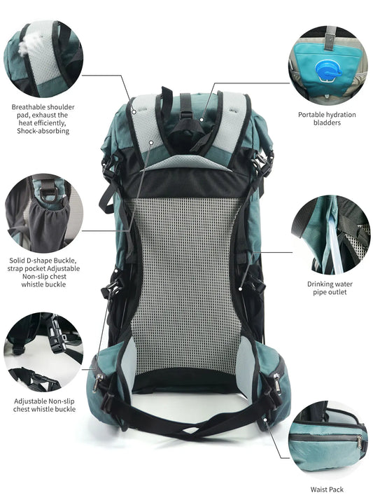 2024 New 40L Outdoor Hiking Camping Backpack – Large Capacity &amp; Waterproof