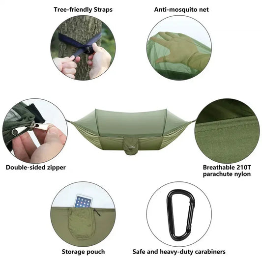 2023 Camping Hammock with Mosquito Net – Lightweight &amp; Portable