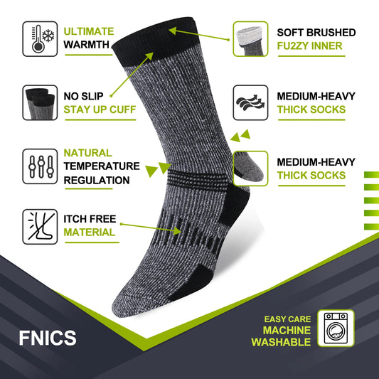 Merino Wool Crew Socks – Ultimate Warmth for Winter Activities