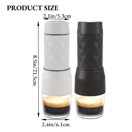 3 In1 Portable Coffee Machine: Espresso, Hot &amp; Cold Brew Anywhere!