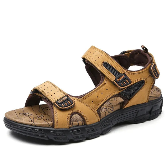 2024 New Genuine Leather Men's Sandals – Durable Summer Outdoor Footwear