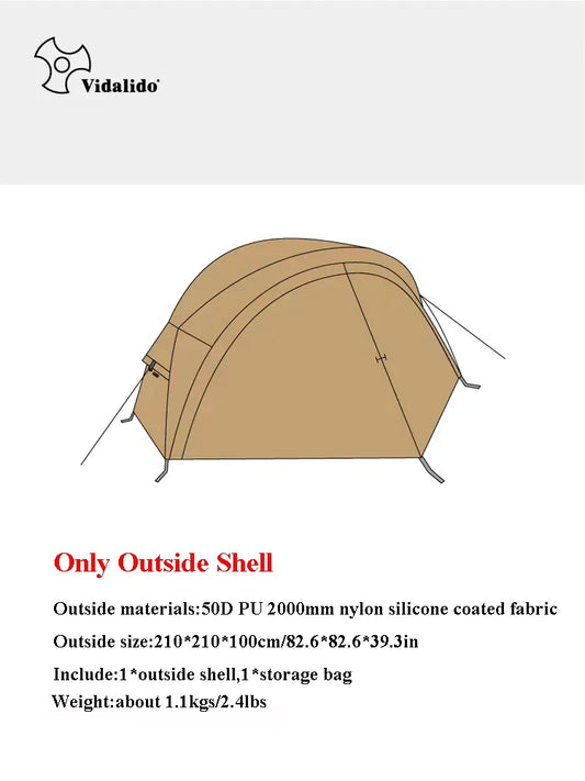 Vidalido Floating Island Tent Cot – Ultralight 1-Person Camping Solution