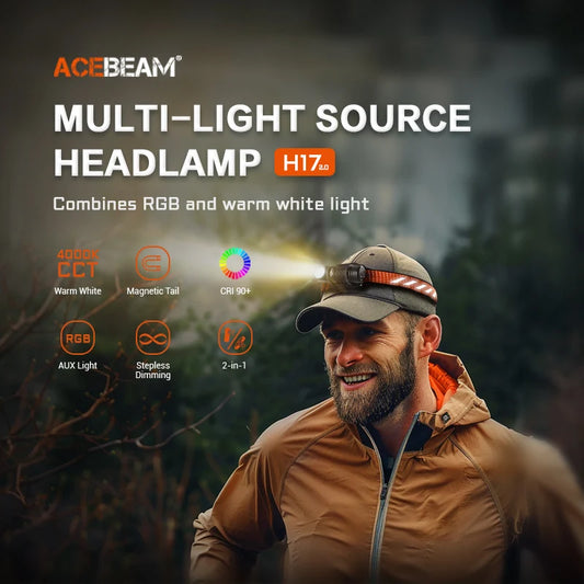 ACEBEAM H17 2.0 Headlamp – High-Performance Lighting for Every Adventure