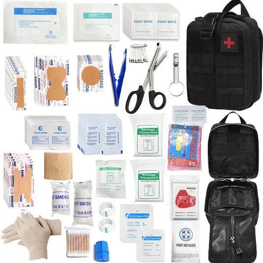 205 pcs Outdoor General Purpose First Aid Kit – Essential for Home and Travel