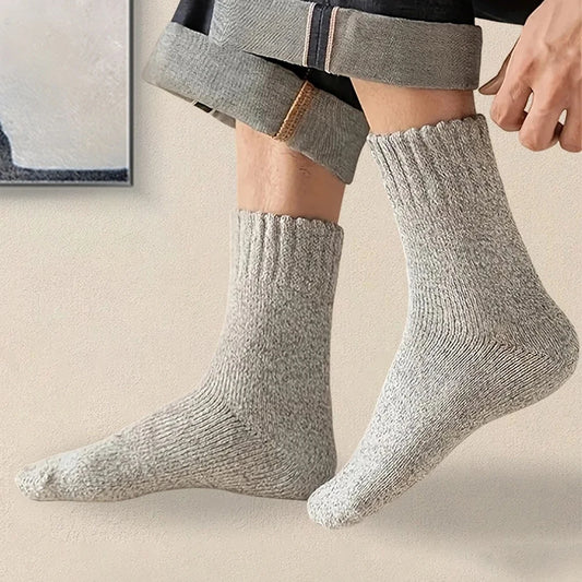 Cozy Comfort: Thick Woolen Socks for Men – Perfect for Autumn &amp; Winter