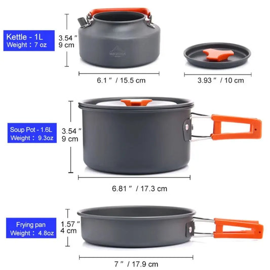 Widesea Camping Tableware – Outdoor Cookware Set for Adventurers