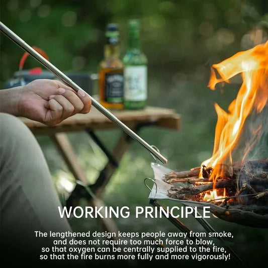 Portable Outdoor Cooking Blow Fire Tube – Essential Survival Tool