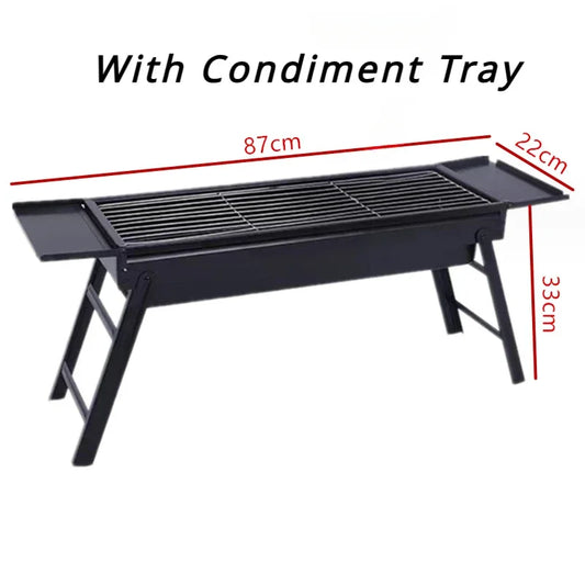 Portable 60cm Foldable Barbecue Grill for Outdoor Gatherings