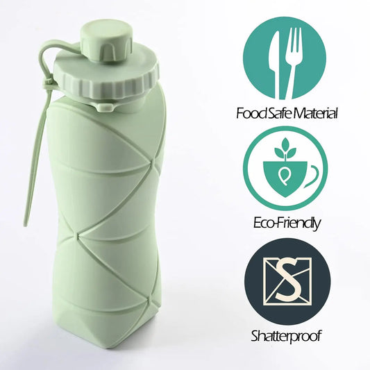 Silicone Collapsible Sports Water Bottles – Perfect for Outdoor Adventures