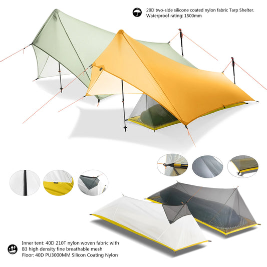 310g Ultralight Camping Shelter Rain Fly Tent – Durable &amp; Waterproof