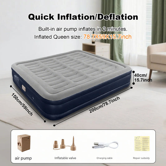 Comfortable 1-2 Person PVC Automatic Inflatable Mattress