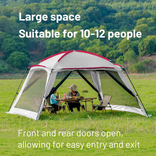 Outdoor Camping Mosquito Nets Tents – Sunshade Canopy for 6-15 Persons