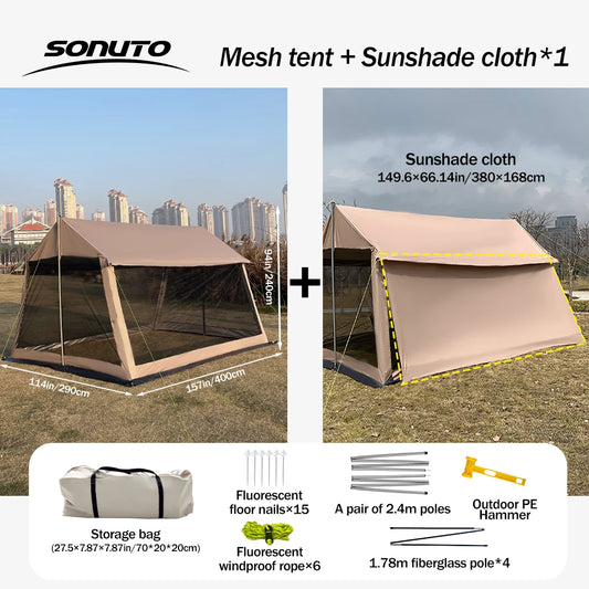 210D Outdoor Family Tent – Spacious, Portable, and Protective Shelter